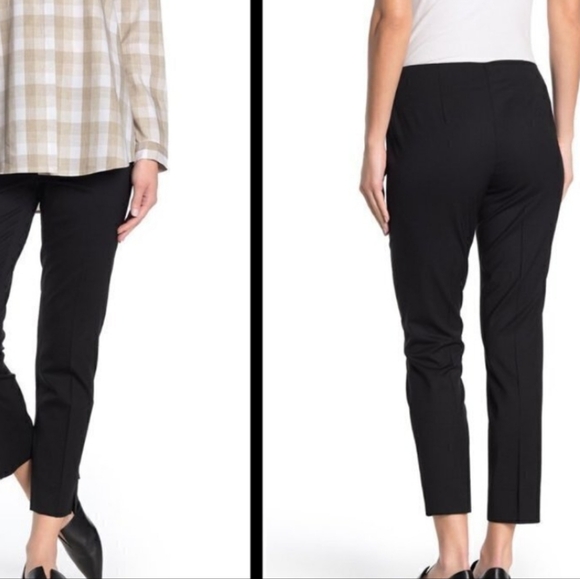 Lafayette 148 New York Stanton Black Ankle Wool Lightweight Pants Sz 14 - Picture 2 of 9